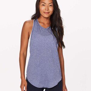 Lululemon Plank To Pike Tank (Heathered Twilight Blue, Size 6)